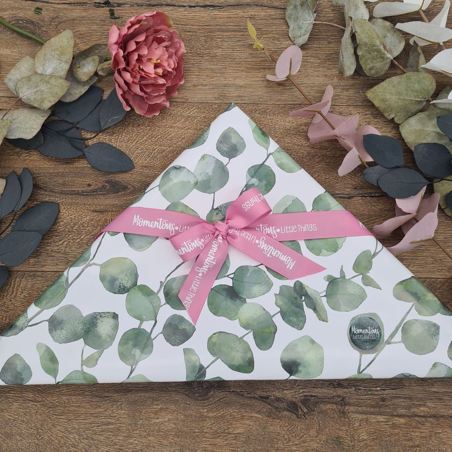 Kupfer & Weißer Hochzeitsbügel mit GLITTER Gold Name