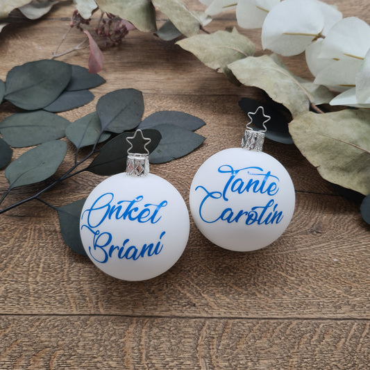 Blue Name on Real Mouth-Blown Glass