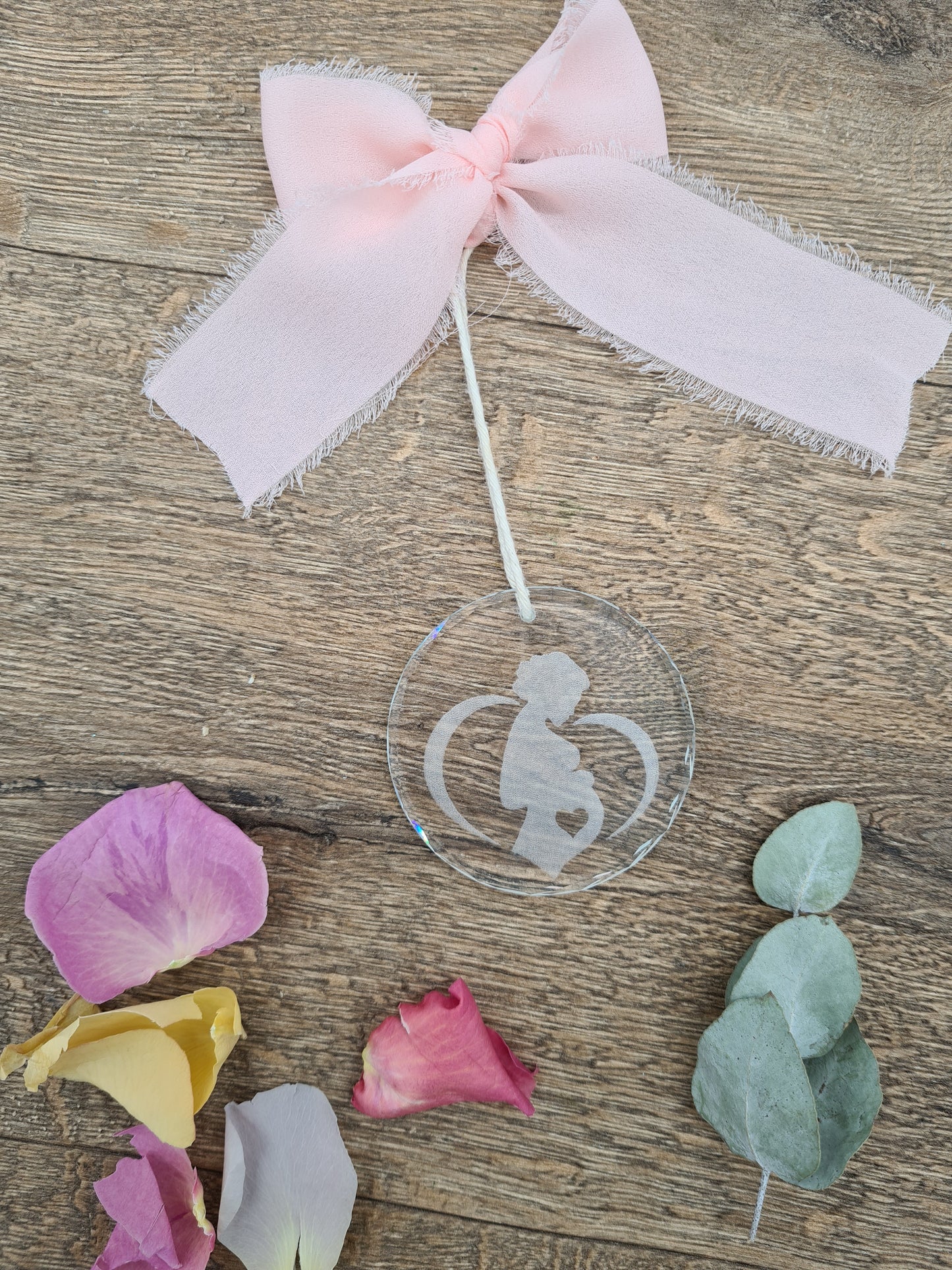 Pregnancy Engraved Crystal Glass