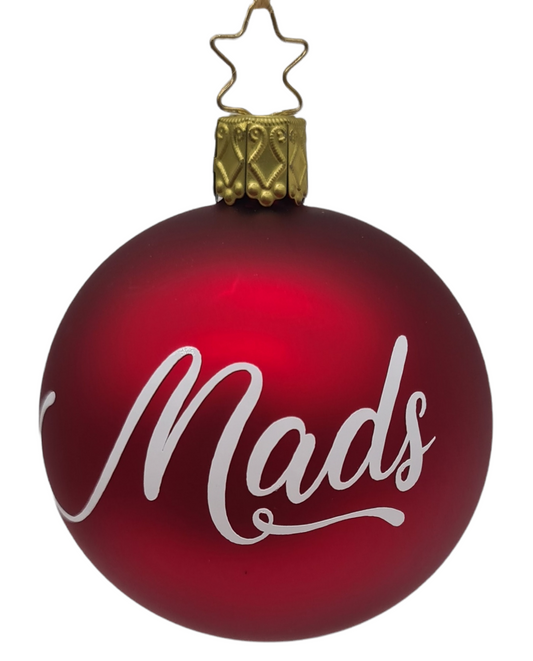 Personalised Name on Red Bauble