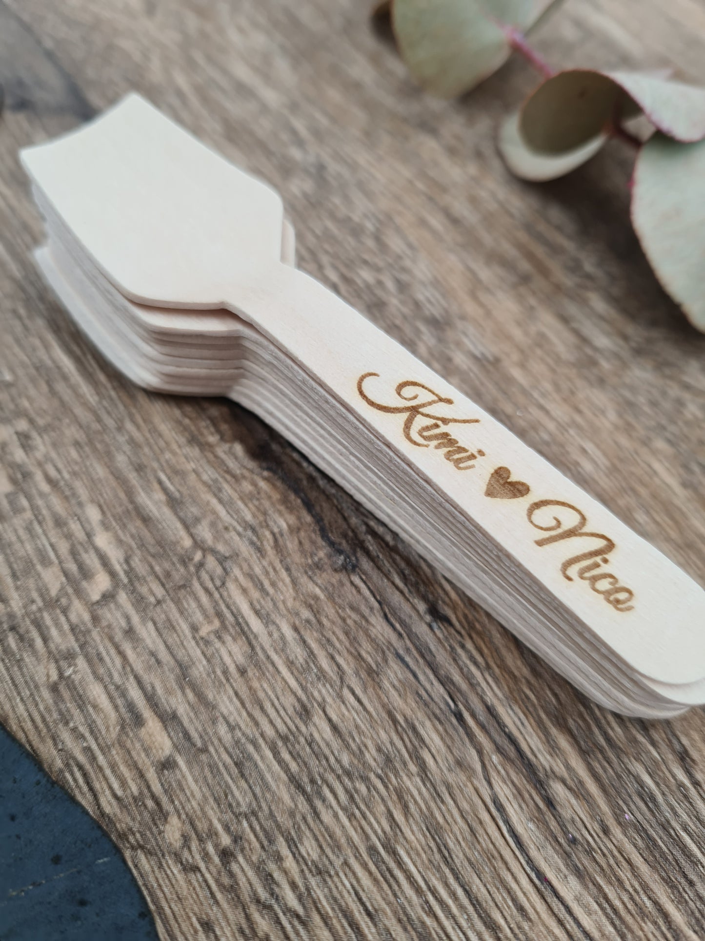 Individuell gravierte Eislöffel