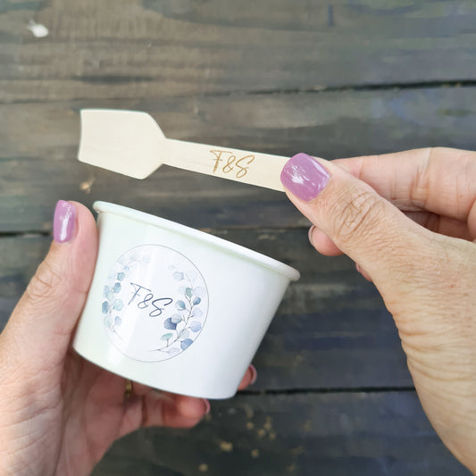 Individuell gravierte Eislöffel