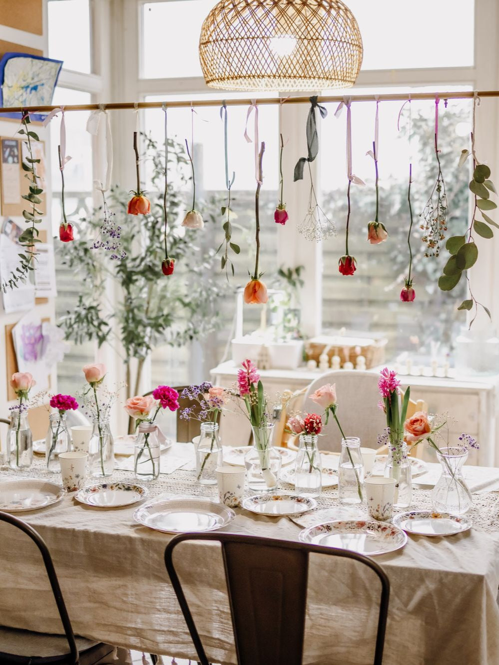 Florale Tischdekoration – Styling bei dir zu Hause