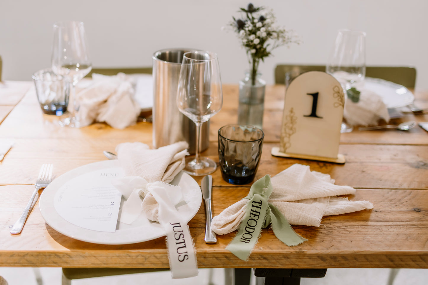 Personalisierte Hochzeits-Gläserbänder