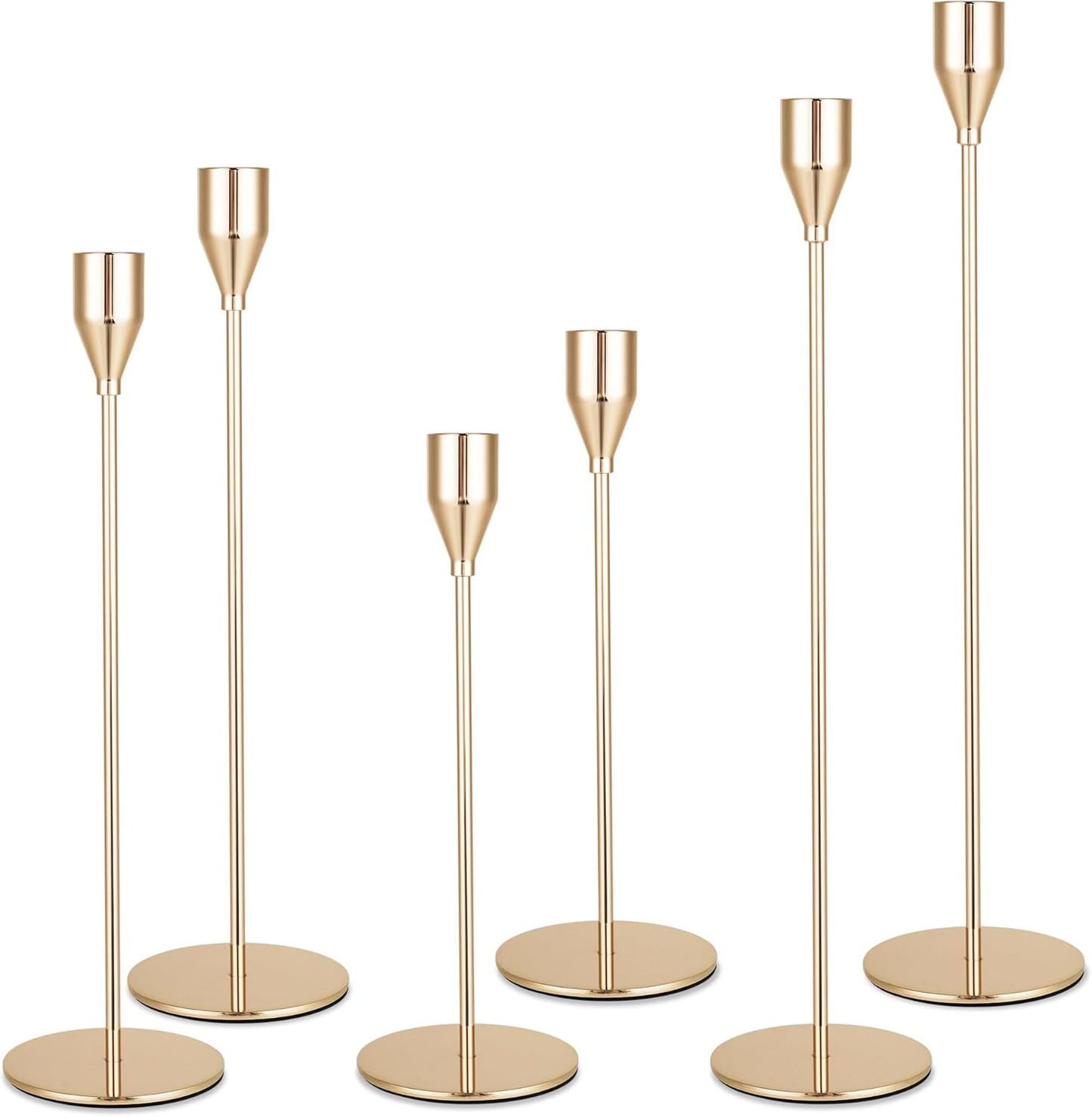 Goldene Stabkerzenhalter (3er-Set)