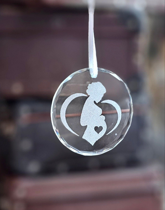 Anhänger aus Glas für Schwangere