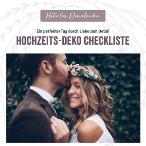 Kostenlose Checkliste für Hochzeitsdeko