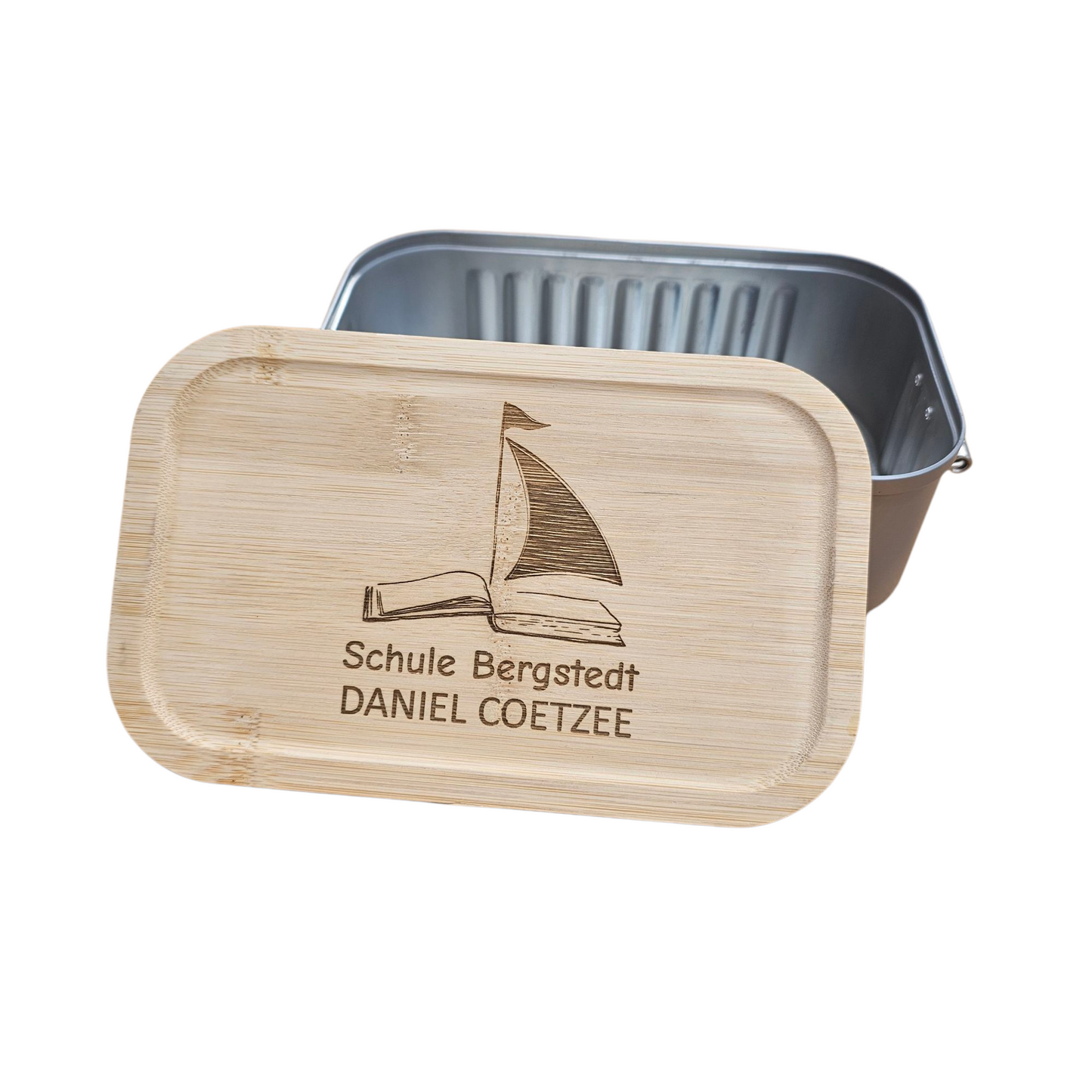 Schule Bergstedt Bento-Lunchbox – mit Logo und Namen graviert