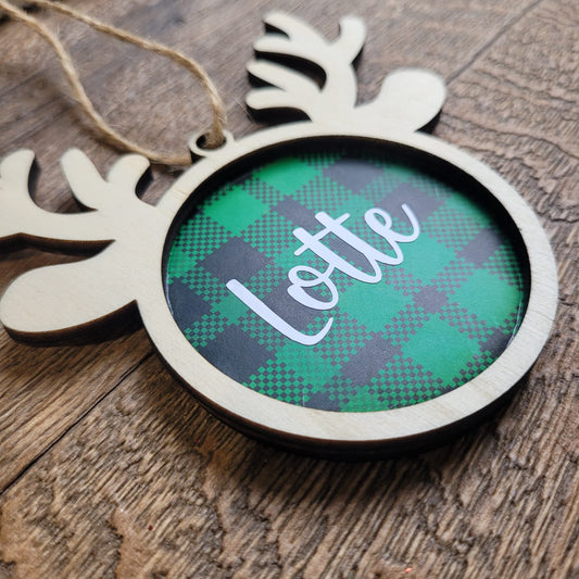 Verzaubernder Rentier Weihnachtsbaumschmuck - Personalisierte Festtagsdekoration für Kinder