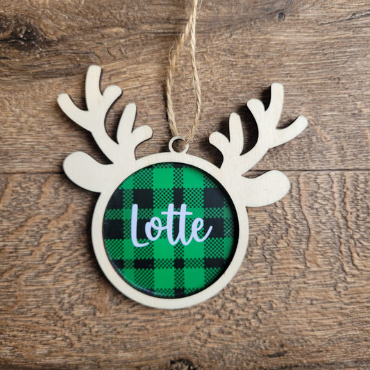 Verzaubernder Rentier Weihnachtsbaumschmuck - Personalisierte Festtagsdekoration für Kinder