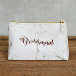 Load image into Gallery viewer, Marble Make Up Bag with Personalized Text
