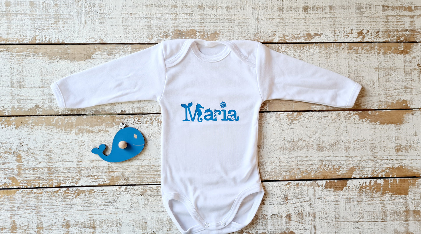 Nautical Baby Name Onesie