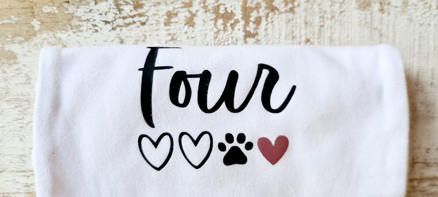 Pregnancy Announcement Onesie - "And then there were Four (4)"