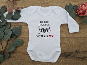 Pregnancy Announcement Onesie - "And then there were Seven (7)"
