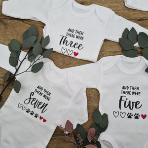 Pregnancy Announcement Onesie - "And then there were Seven (7)"