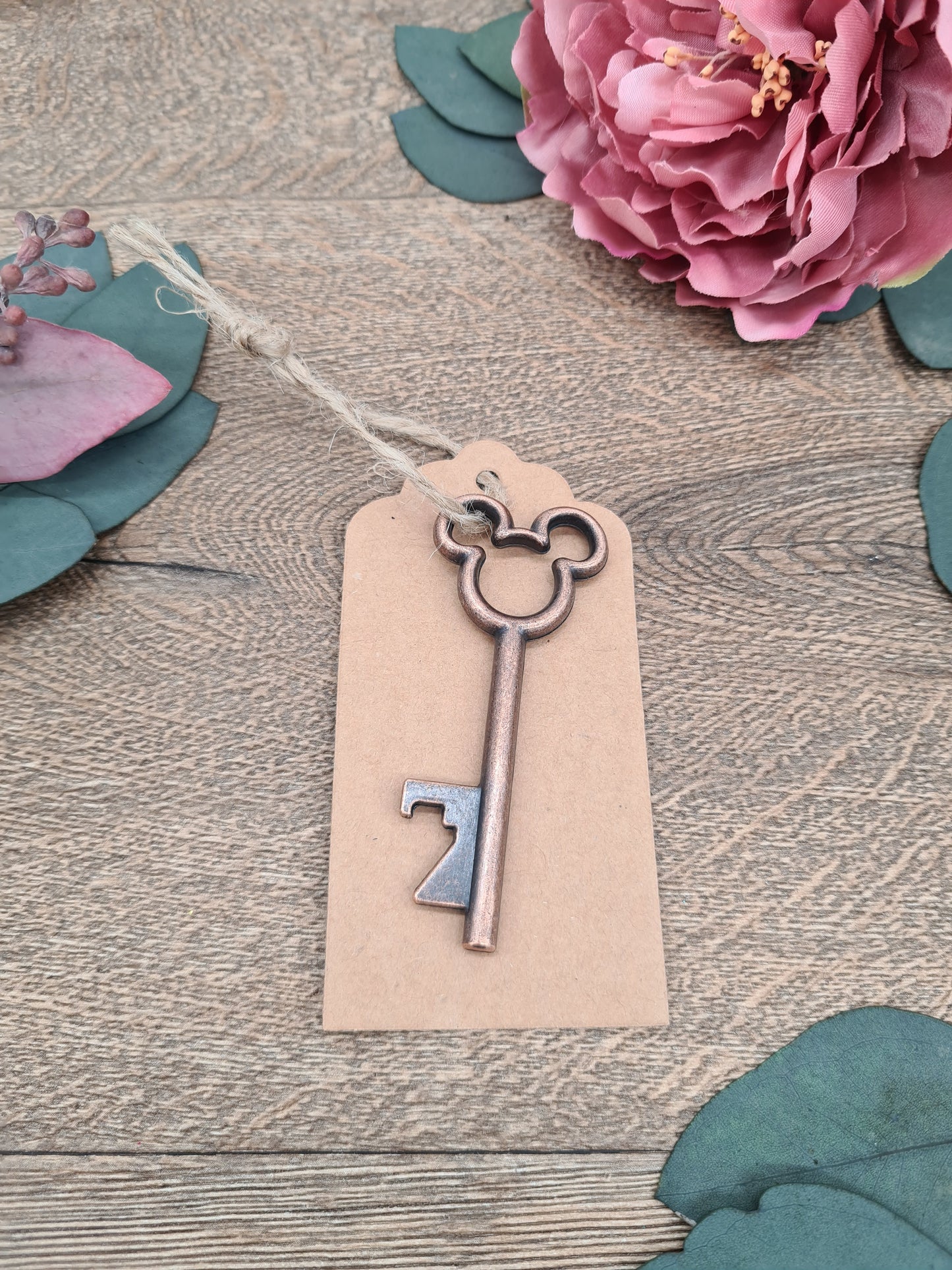 Mickey Keyring Key Bottle Opener Copper Guest Gift Favour Fairytale Wedding Party Name Card Promotional Gift