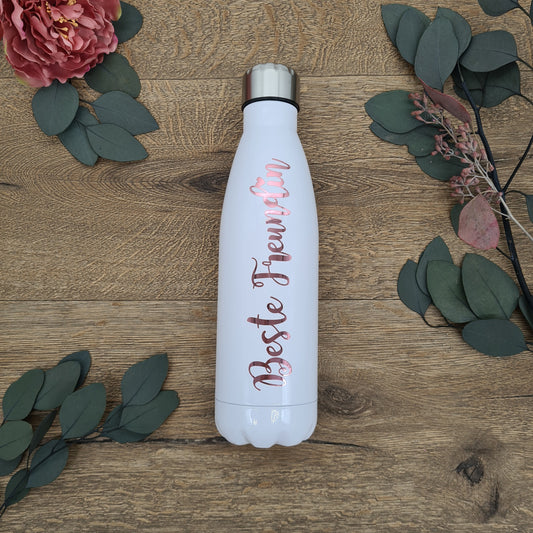 Rose Gold &  White Bottle For Best Friend "Beste Freundin"