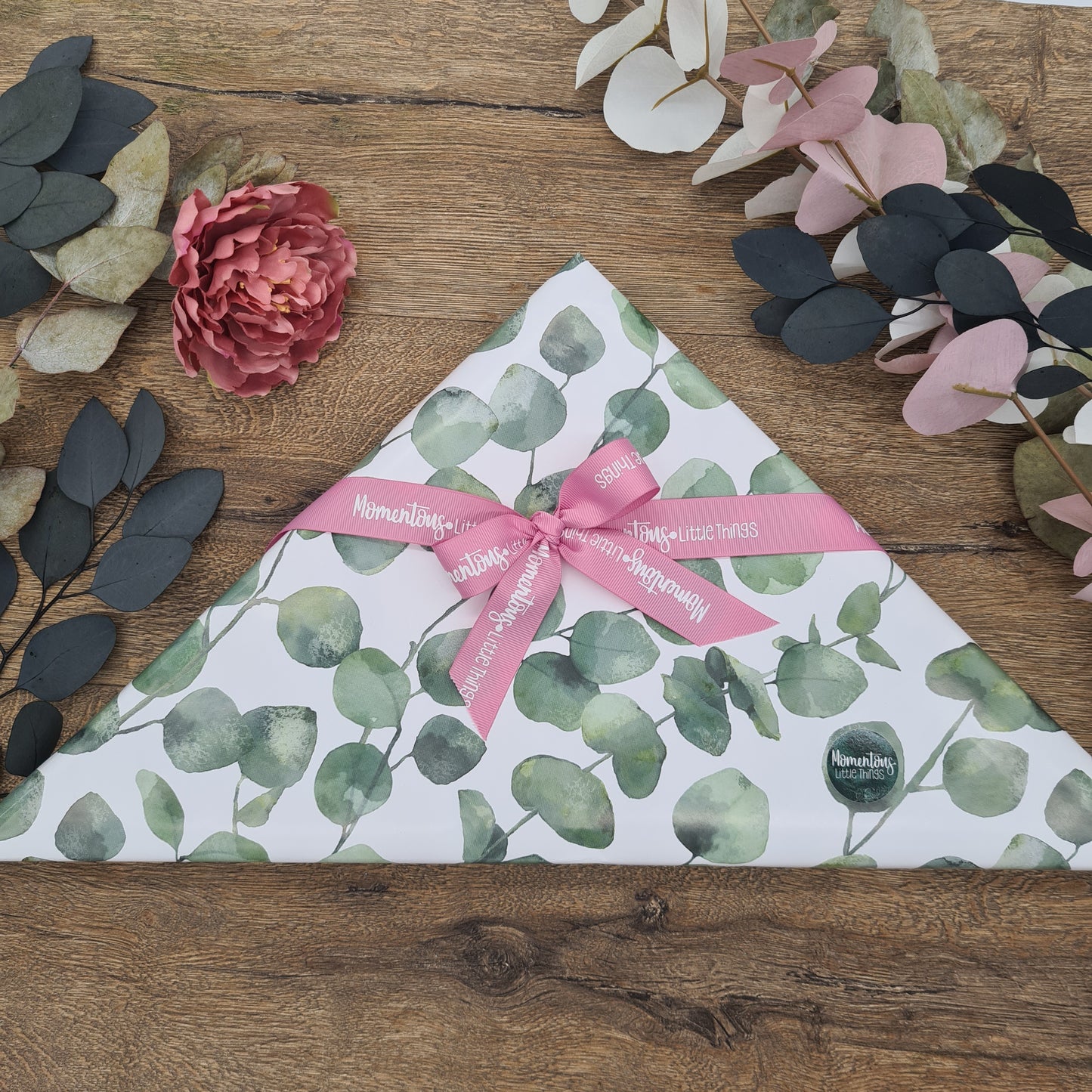 Copper & White Wedding Hanger with GOLD Name