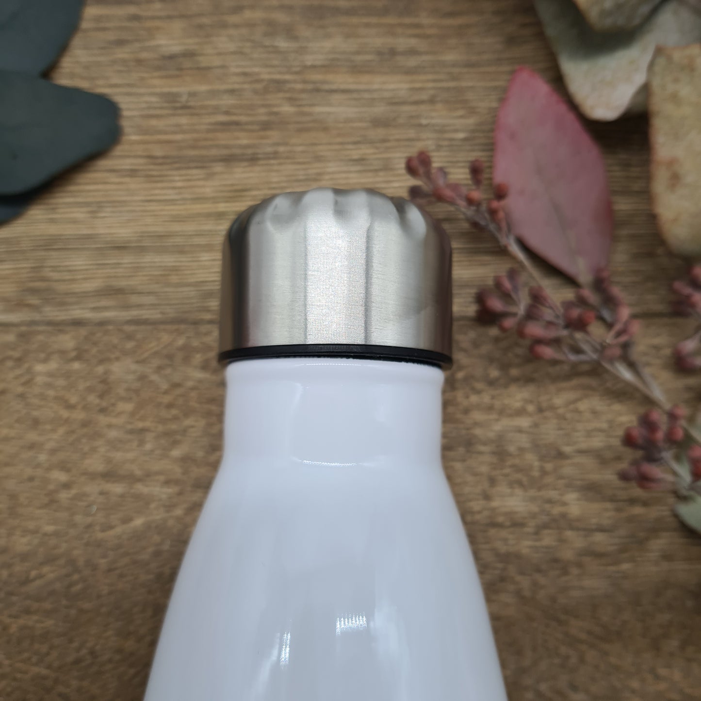 Midwife gift, Mint Green "Hebamme" on a White Thermo Bottle