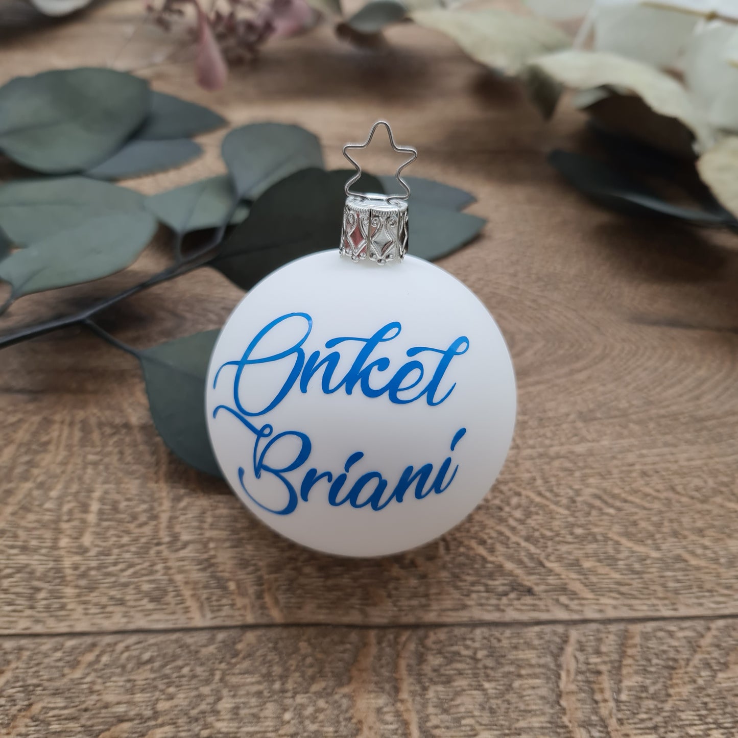 Blue Name on Real Mouth-Blown Glass