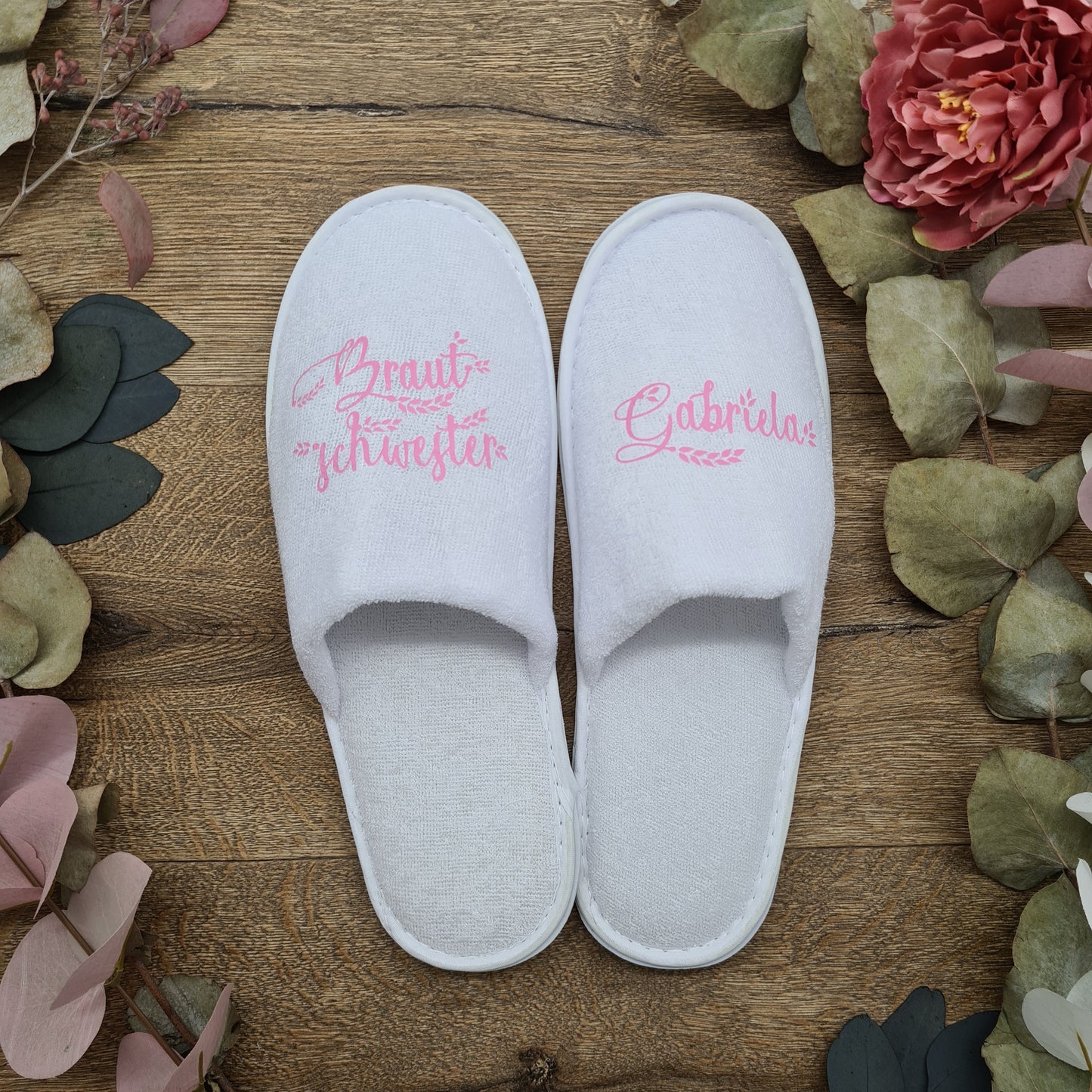 Fluffy Slippers for Wedding Day Photos, Maid of Honour Gift