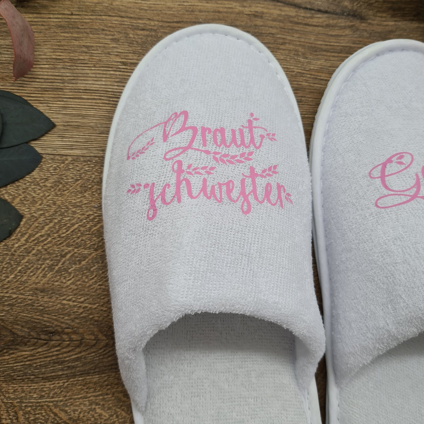 Fluffy Slippers for Wedding Day Photos, Maid of Honour Gift
