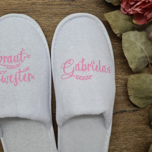 Fluffy Slippers for Wedding Day Photos, Maid of Honour Gift