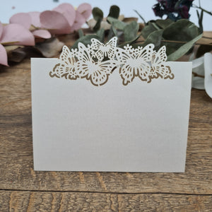 Pack of 10x Elegant 3D Butterfly Card with Fine-Cut Lace Butterfly Detail
