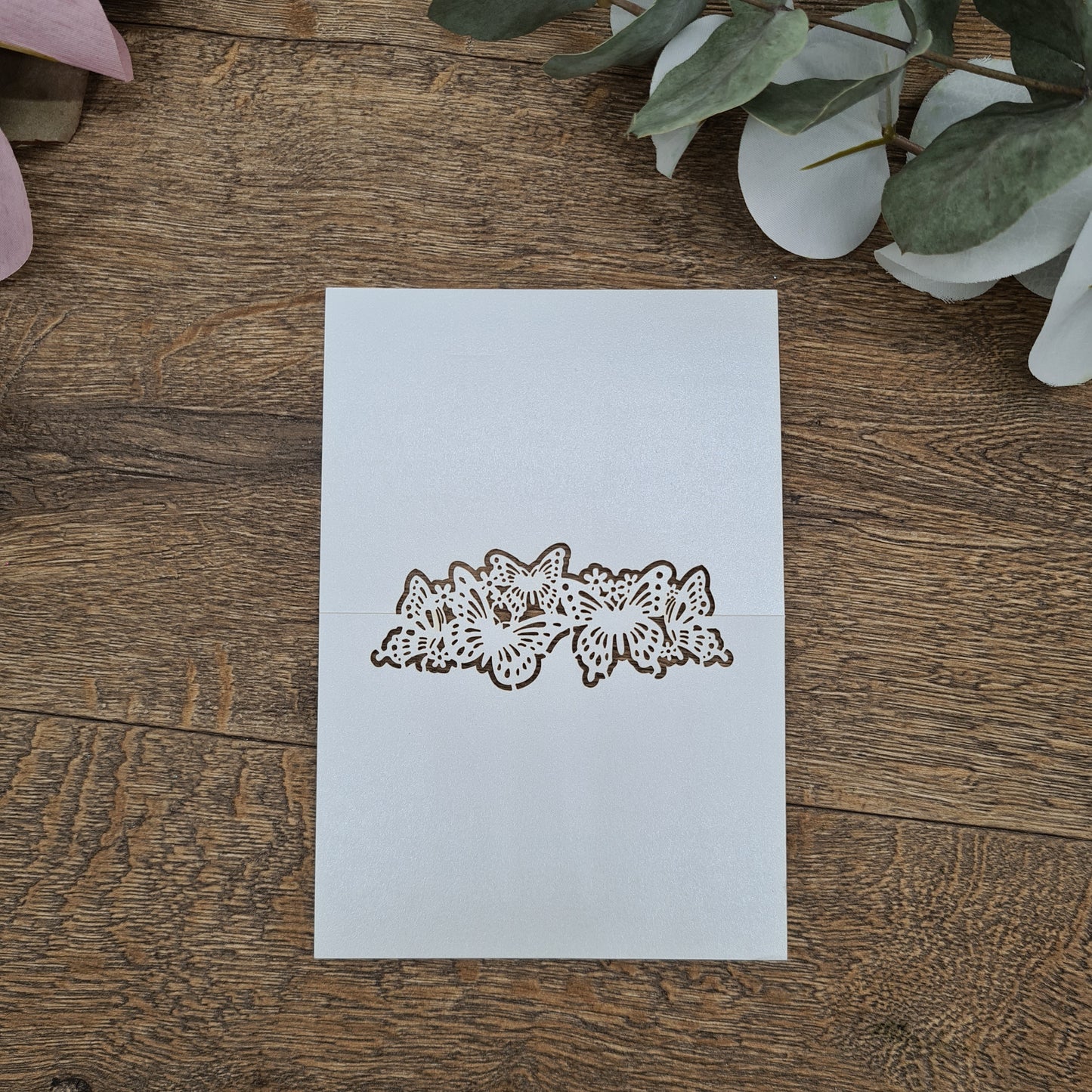 Pack of 10x Elegant 3D Butterfly Card with Fine-Cut Lace Butterfly Detail