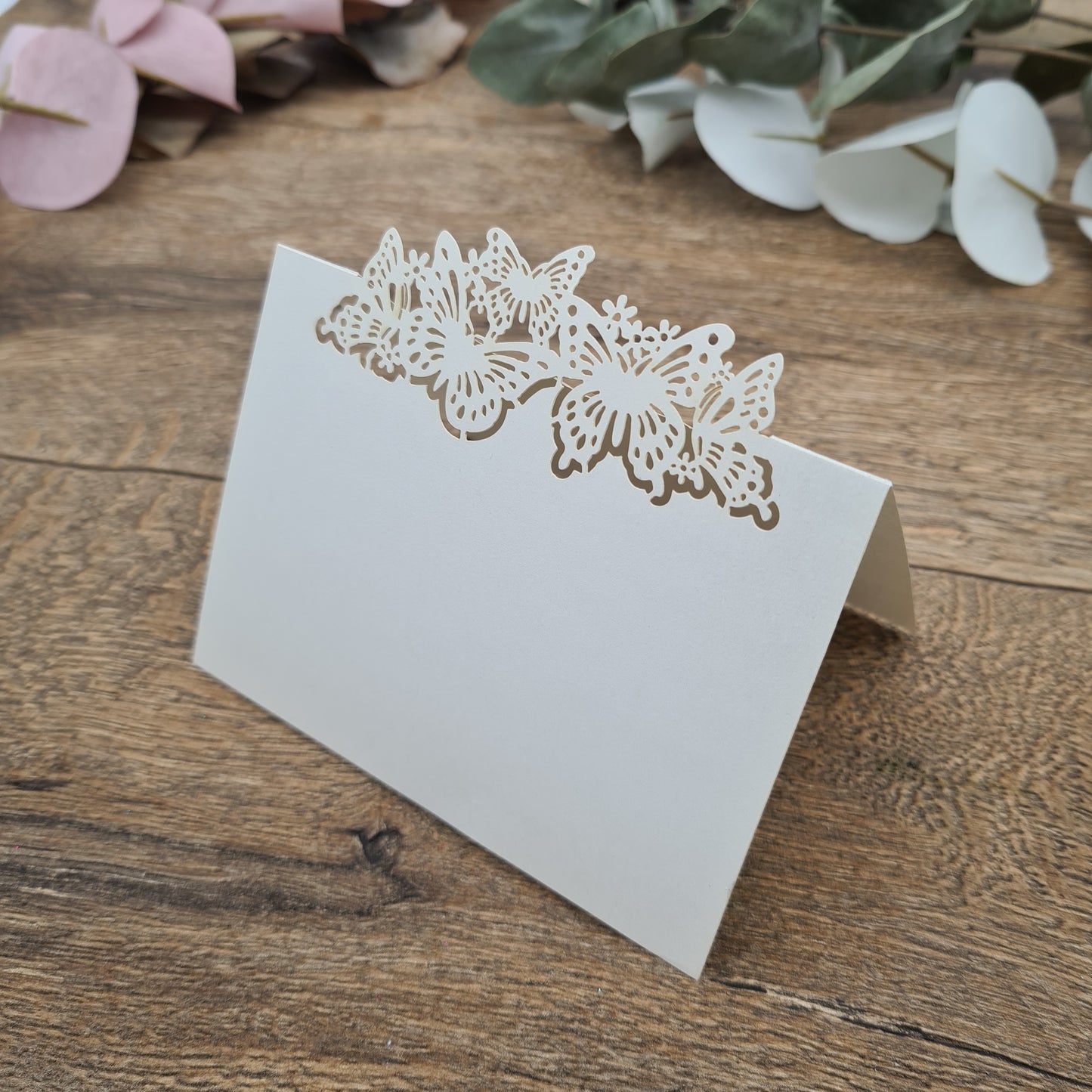 Pack of 10x Elegant 3D Butterfly Card with Fine-Cut Lace Butterfly Detail