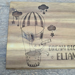 Load image into Gallery viewer, Personalized acacia wood breakfast board for kids
