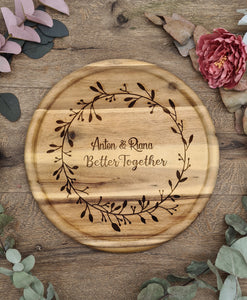 Wedding and Anniversary Board made from Acacia Wood