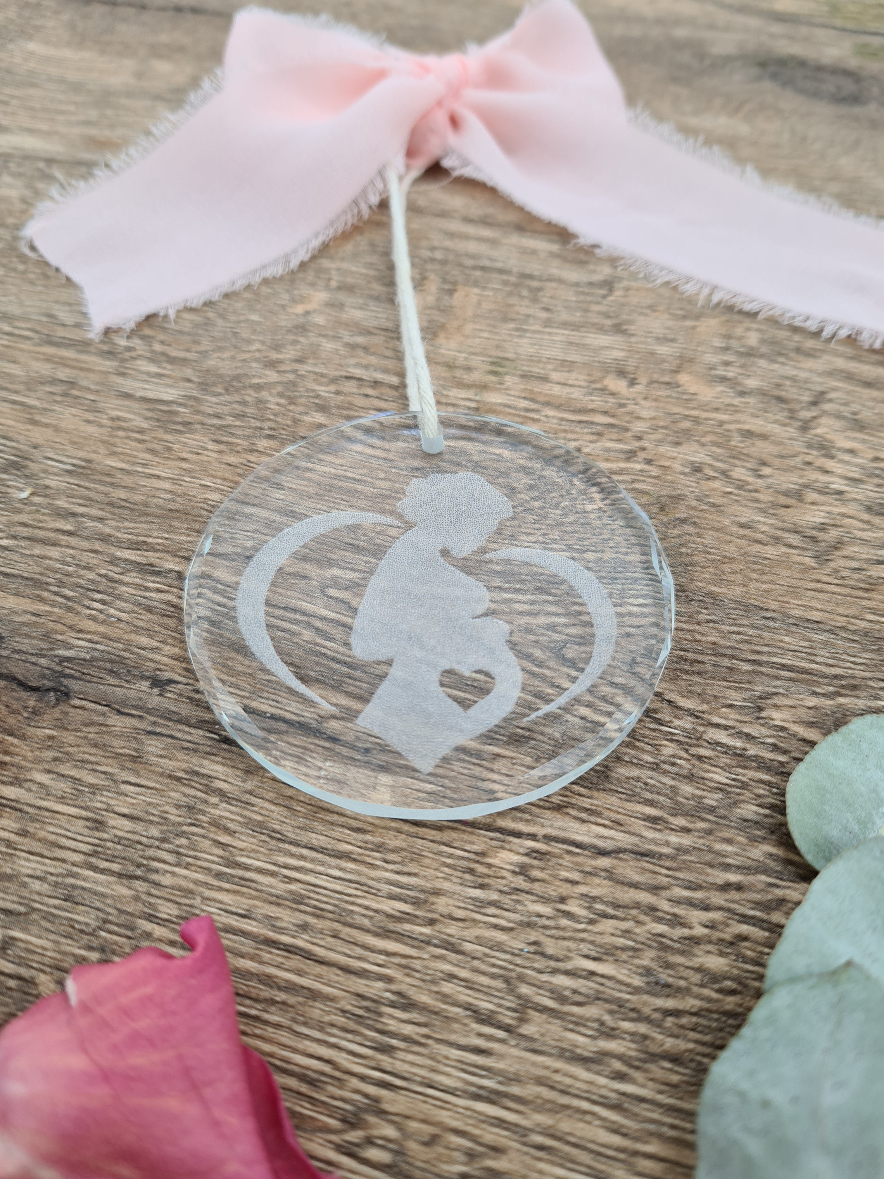 Pregnancy Engraved Crystal Glass