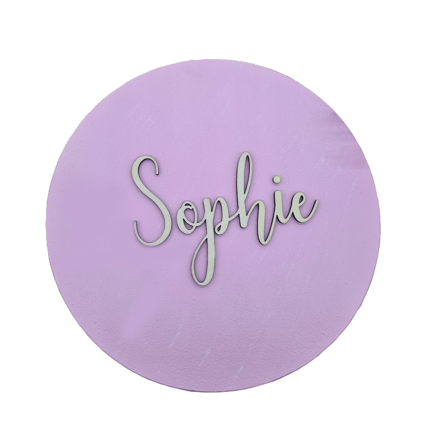 3D Holzname in moderner handgeschriebener Kalligraphie Rosa