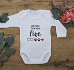 Load image into Gallery viewer, Pregnancy Announcement Onesie - &quot;And then there were Five (5)&quot;
