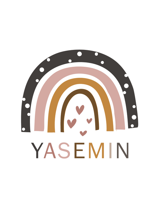 Rainbow Poster Natural Colours for Baby Nursery