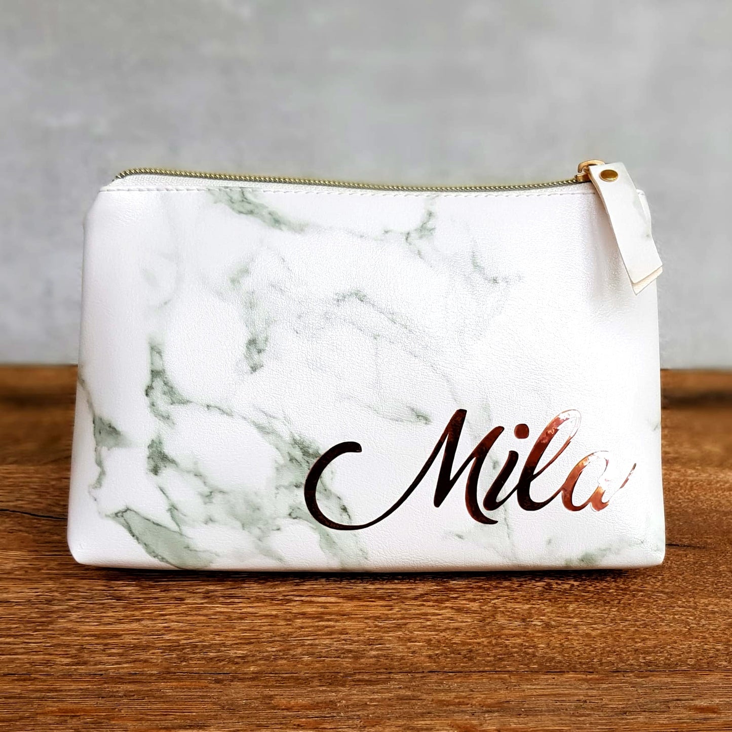 Marble Make Up Bag Personalised with Unique Colours