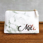 Afbeelding in Gallery-weergave laden, Marble Make Up Bag Personalised with Unique Colours
