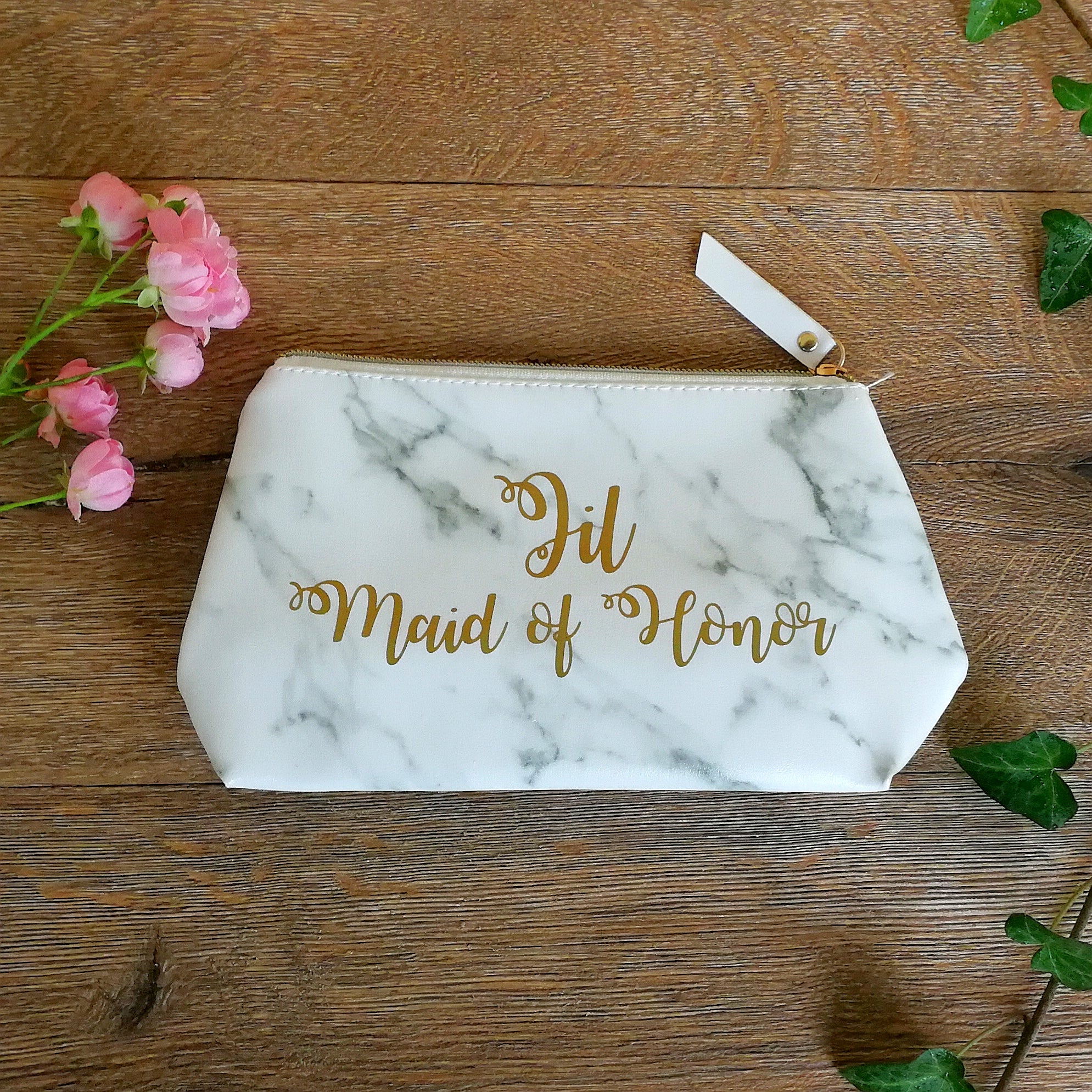 Marble Make Up Bag Personalised with Unique Colours