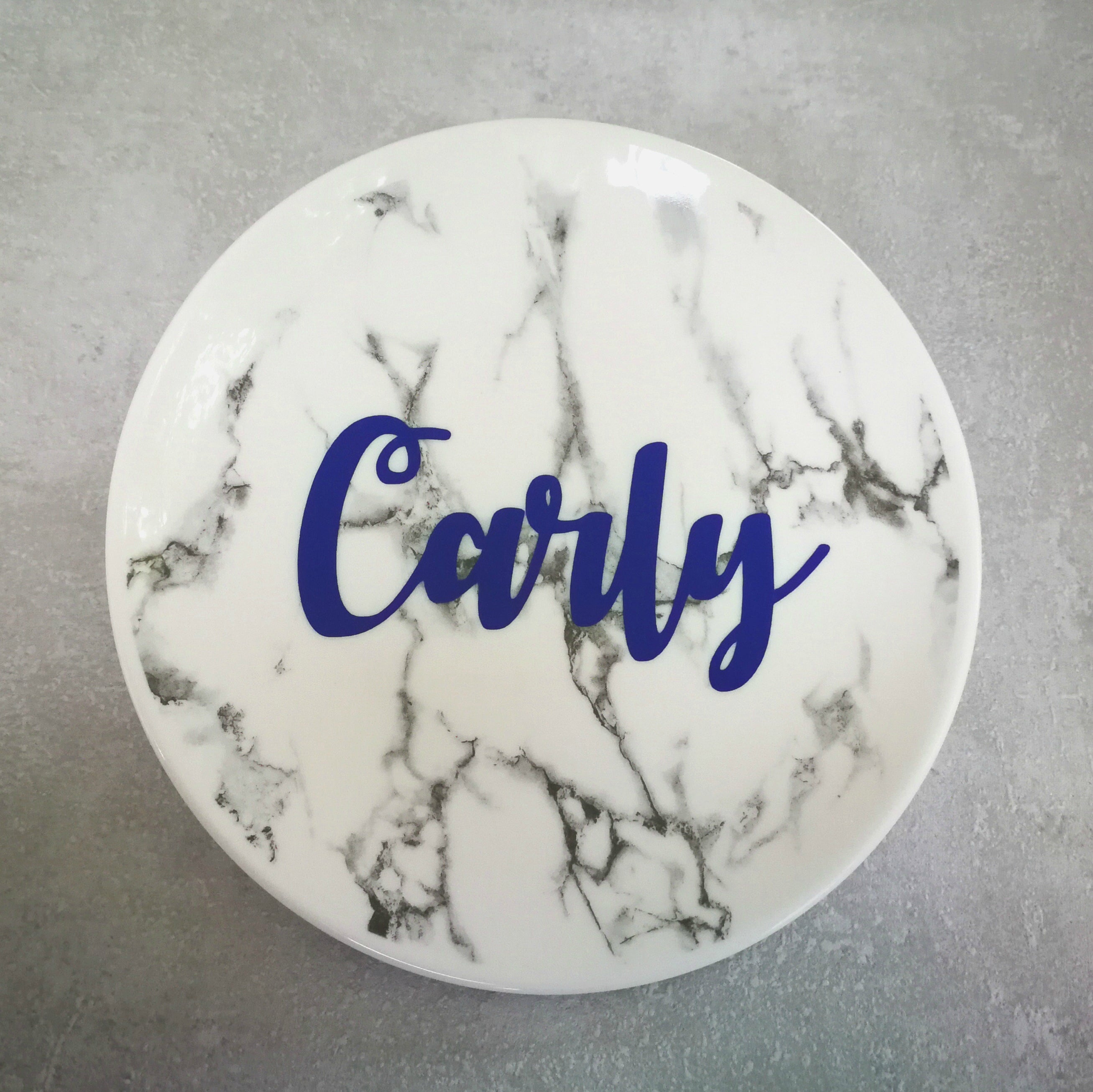 Marble Jewellery Ring Dish with Personalisation