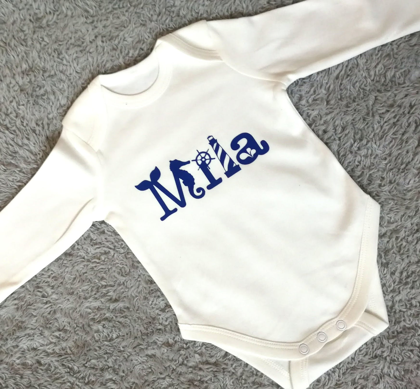 Nautical Baby Name Onesie