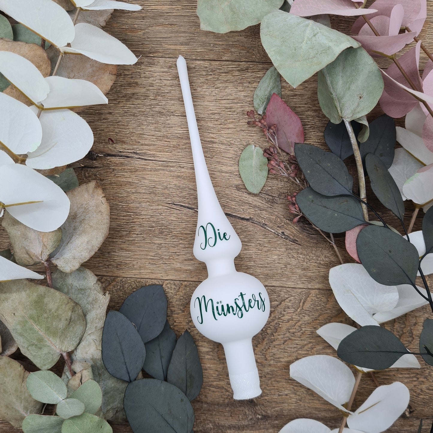 Name der Familie auf Christbaumspitze Weihnachtsgeschenk