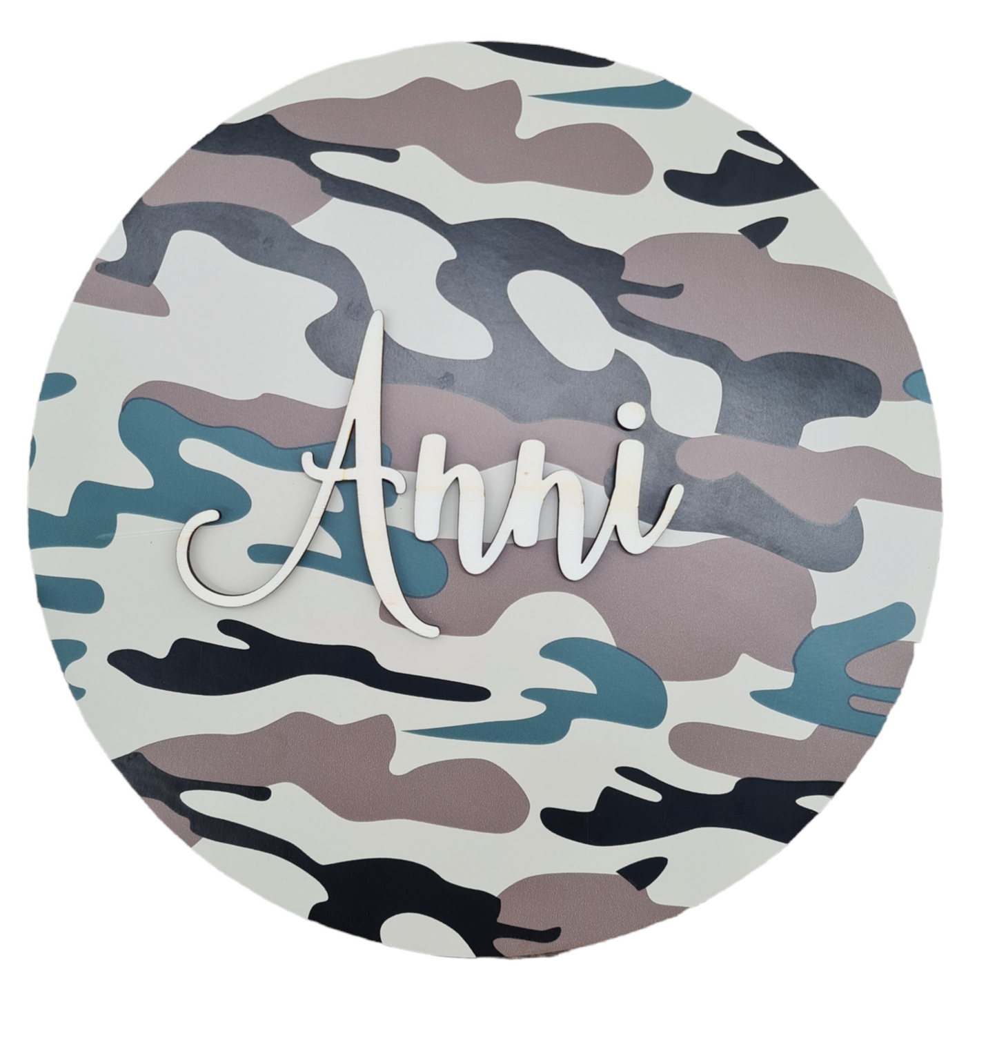 3D Holzname in moderner handgeschriebener Kalligraphie Rosa