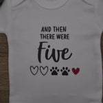 Load and play video in Gallery viewer, Pregnancy Announcement Onesie - &quot;And then there were Five (5)&quot;
