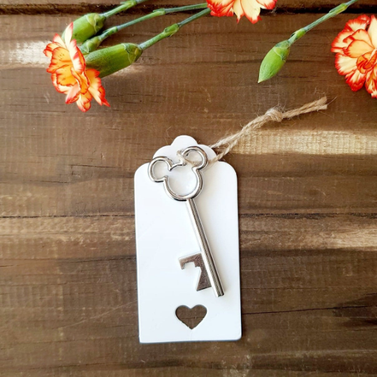 Mickey Keyring Key Bottle Opener Silver Guest Gift Favor Fairytale Wedding Party Name Card Promotional Gift